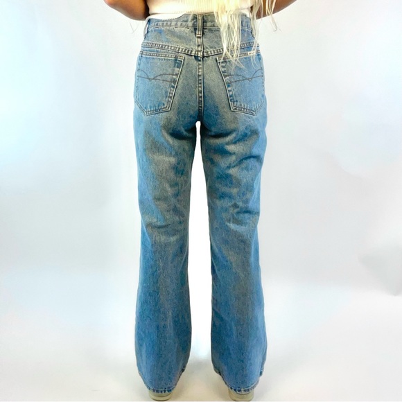 Vintage Y2K Tribal Tattooed Zana Di Jeans Low Rise Flare Embellished - Picture 3 of 5